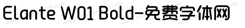 Elante W01 Bold字体转换